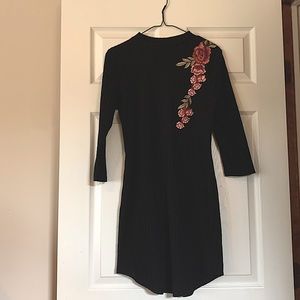 Rose-Embroidered Dress
